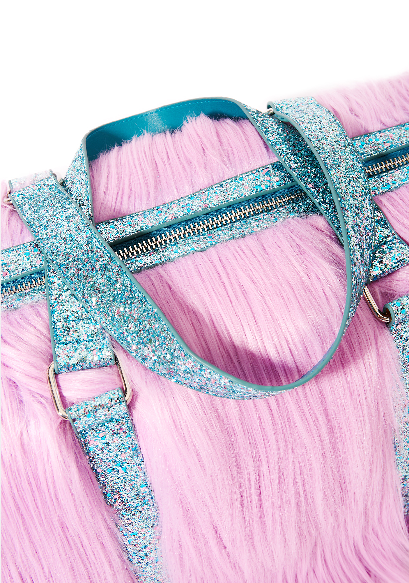 Sugar Thrillz Purple Faux Fur Weekender Bag Dolls Kill