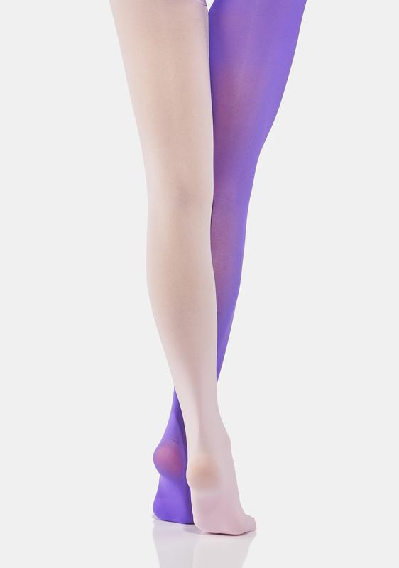 sheer purple tights