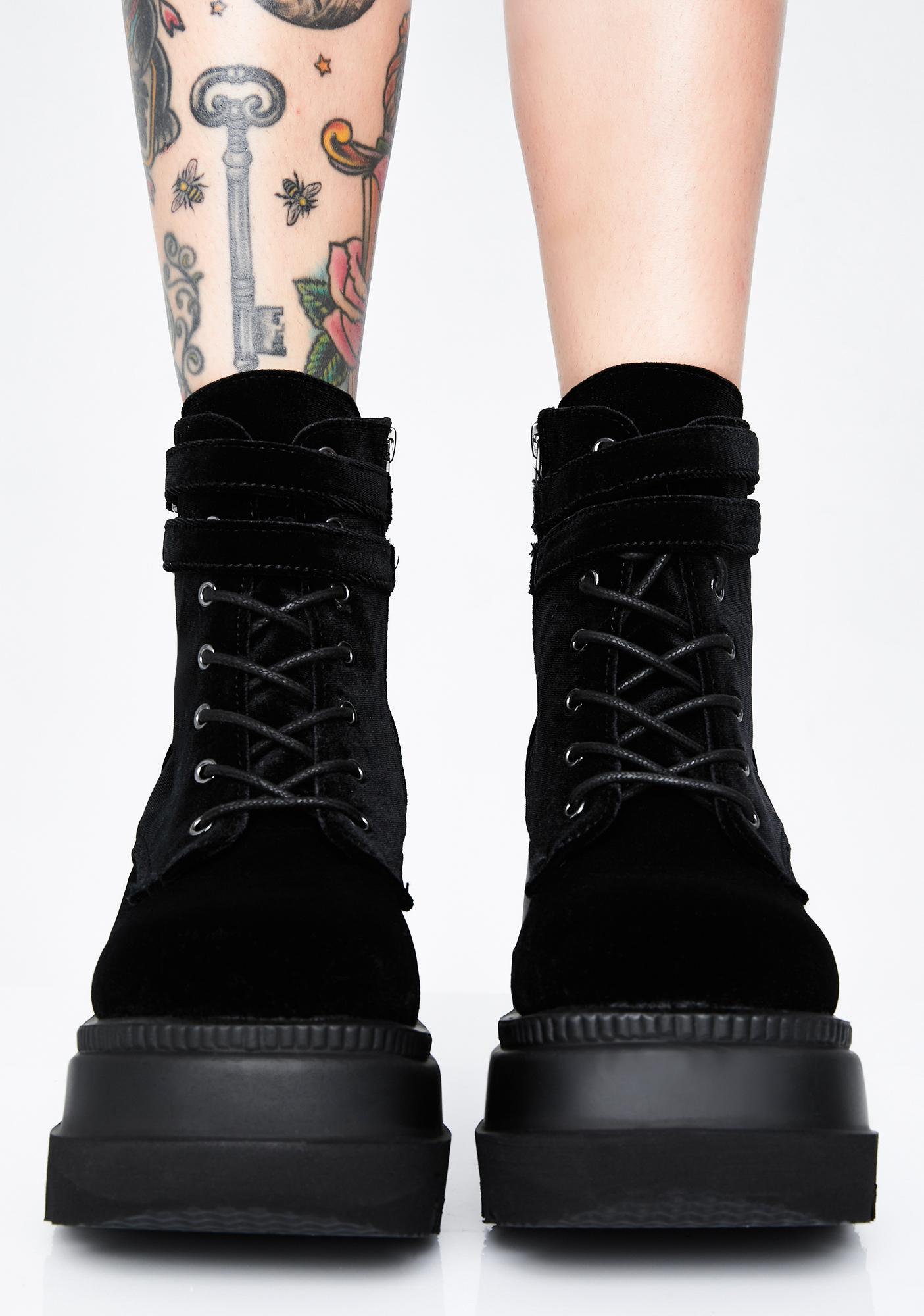 demonia combat technopagan platform boots