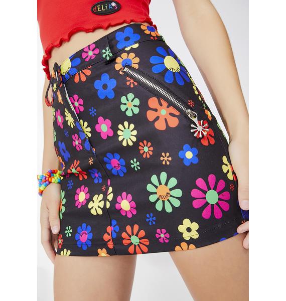 Delias By Dolls Kill Flower Power Mini Skirt Dolls Kill 6908