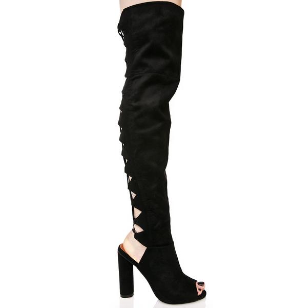thigh high boots with cutouts