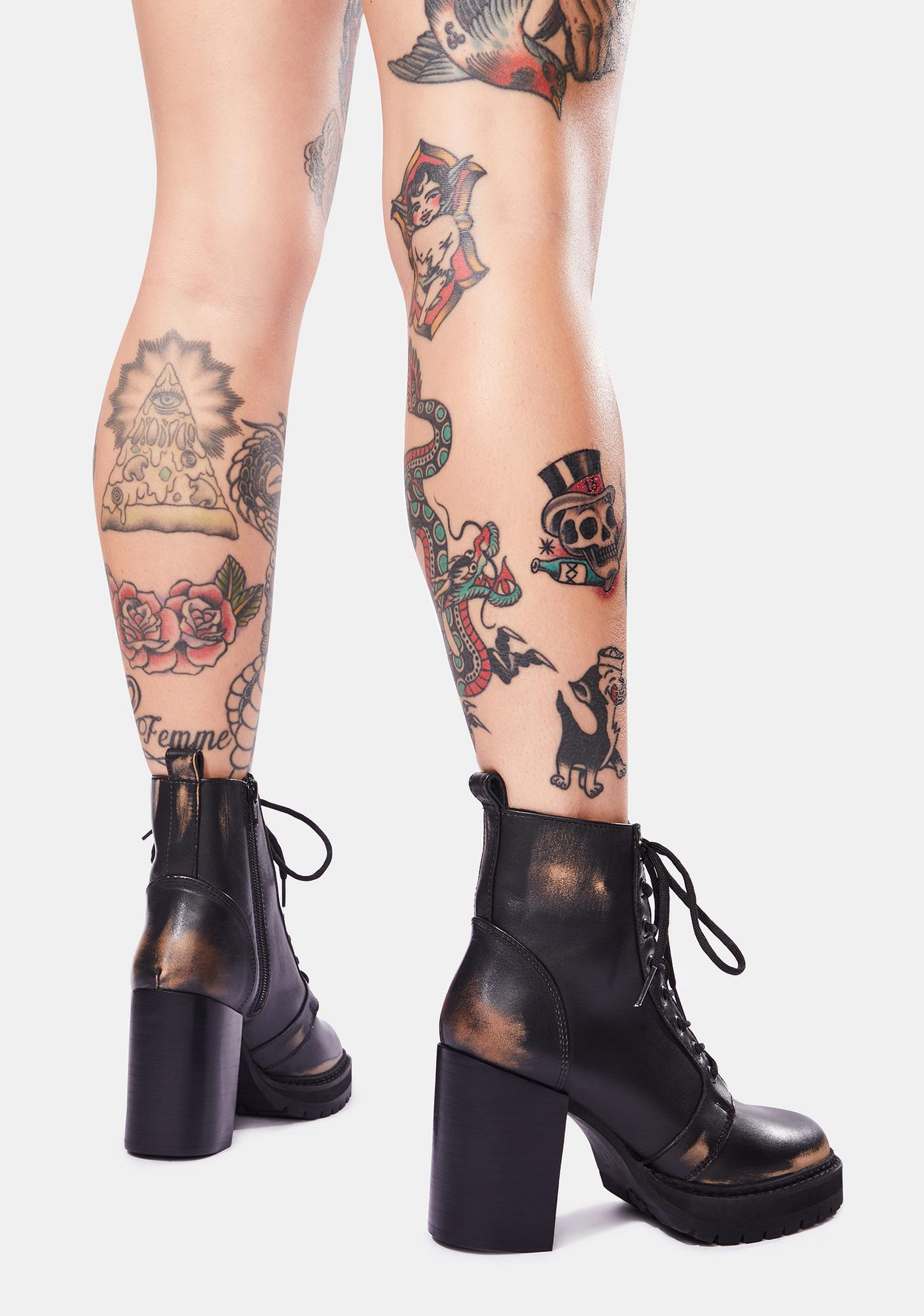 jellipops stylish buckle rivet boots