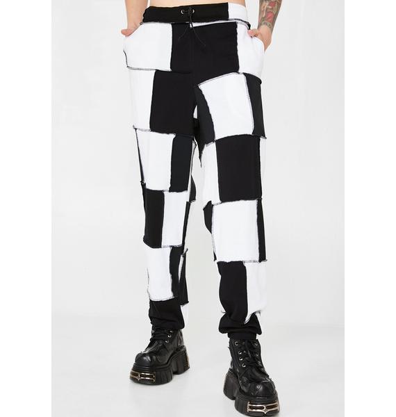 checkerboard joggers