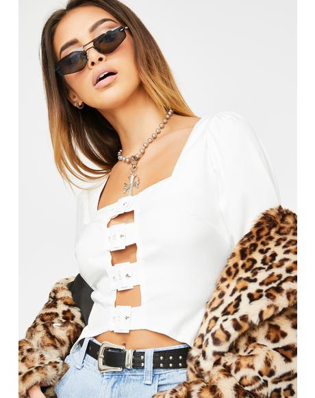 Lock Me Buckle Blouse