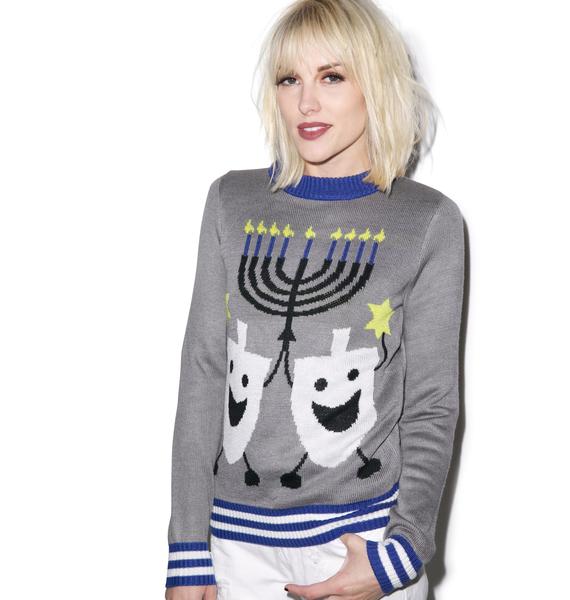 tipsy elves hanukkah sweater