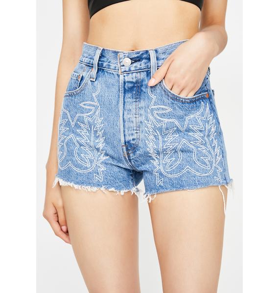 501 high rise short levis