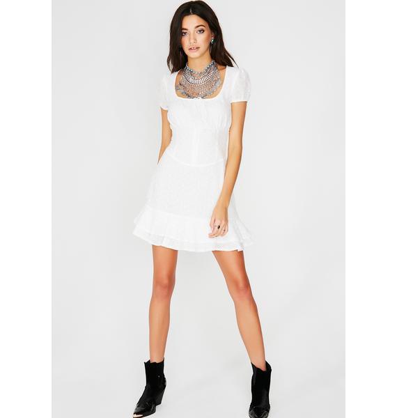 White Ruffle Dress