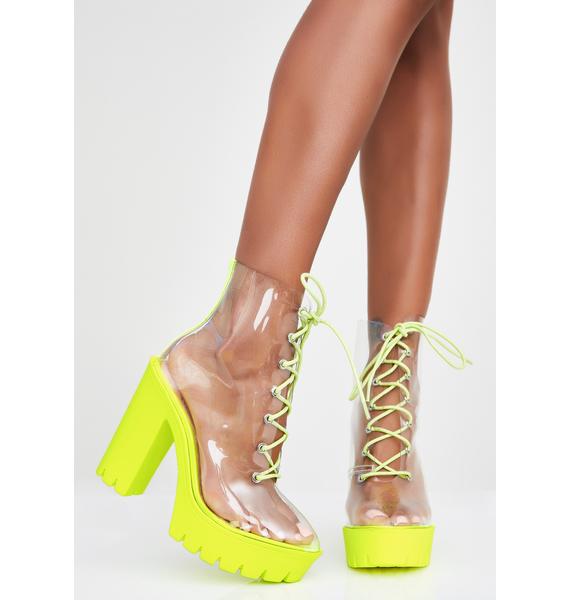 clear lace up boots