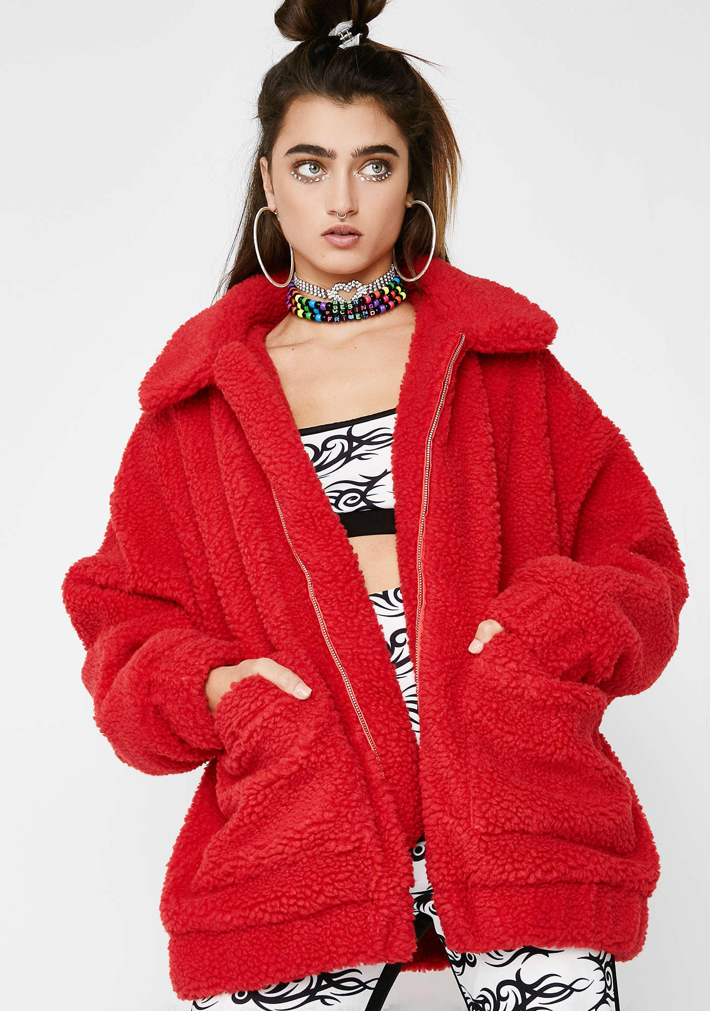 i am gia red pixie coat