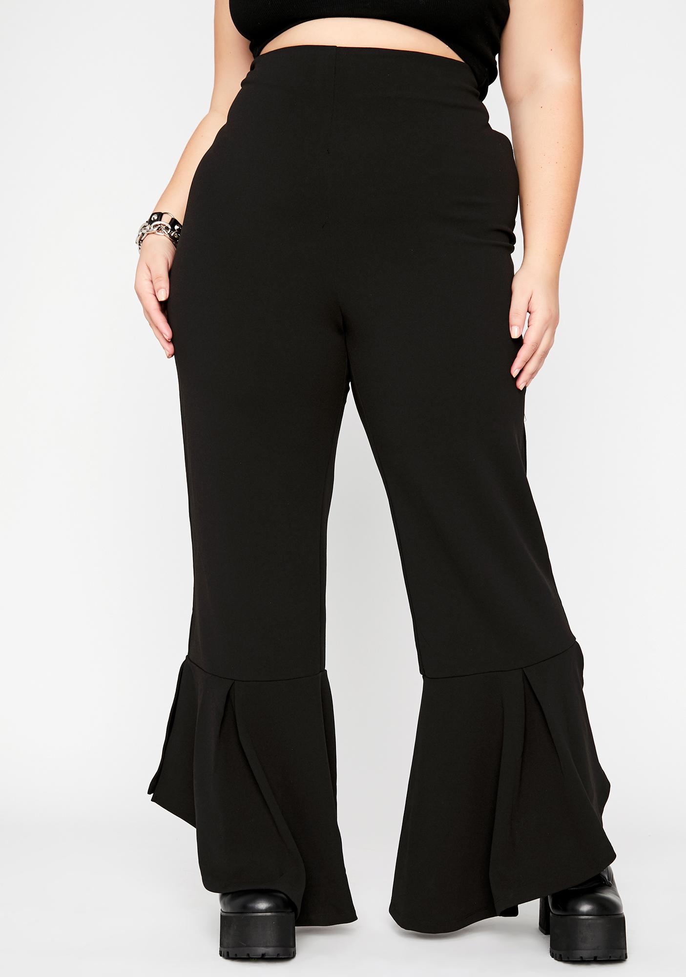 plus size high waisted flare pants