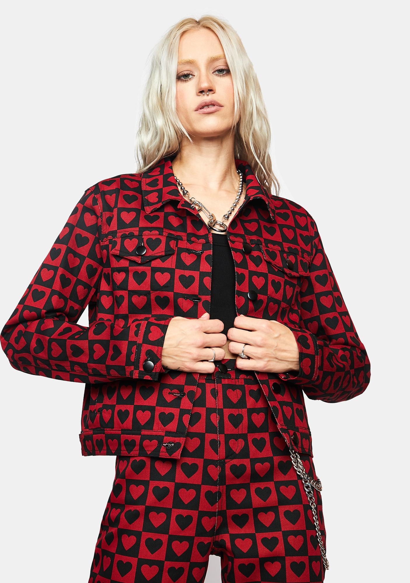 red leopard print denim jacket