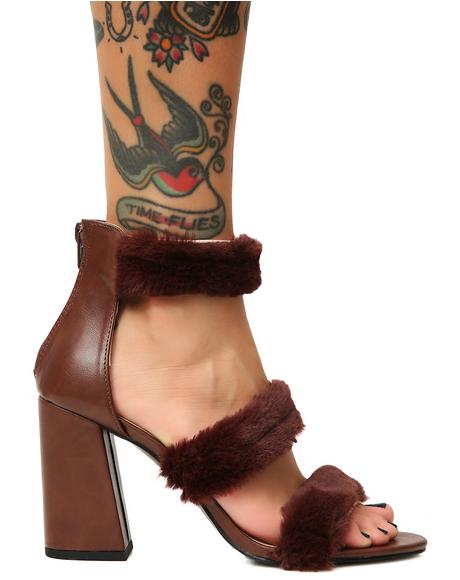 Feel My Power Fuzzy Heels