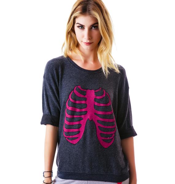 oversized skeleton sweater