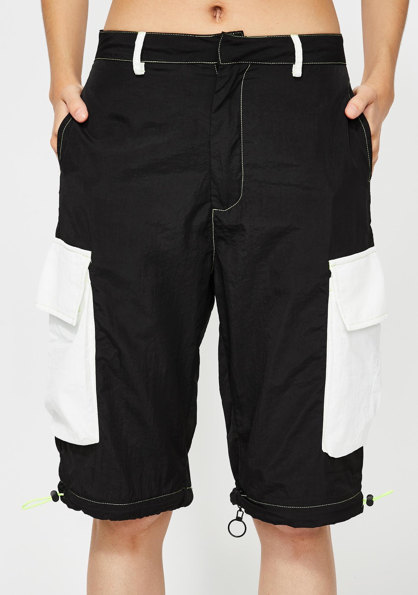 Jaded London Zip Off Cargo Trousers With Neon Stitching | Dolls Kill
