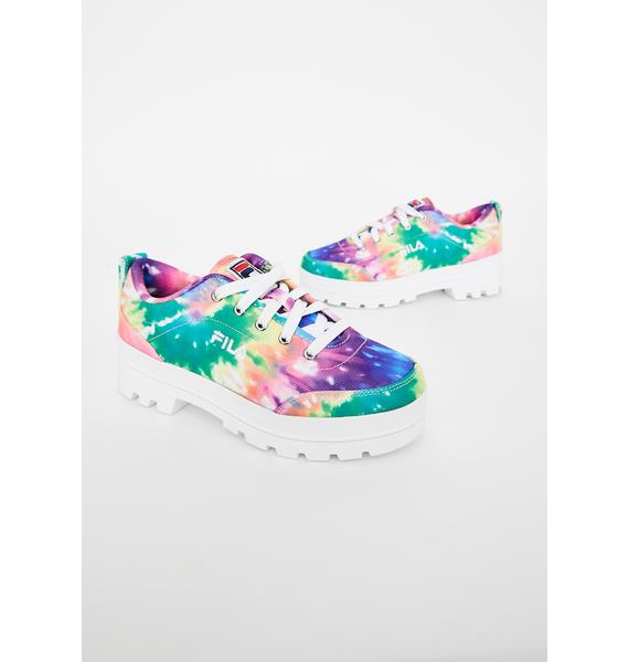 fila sneakers tie dye