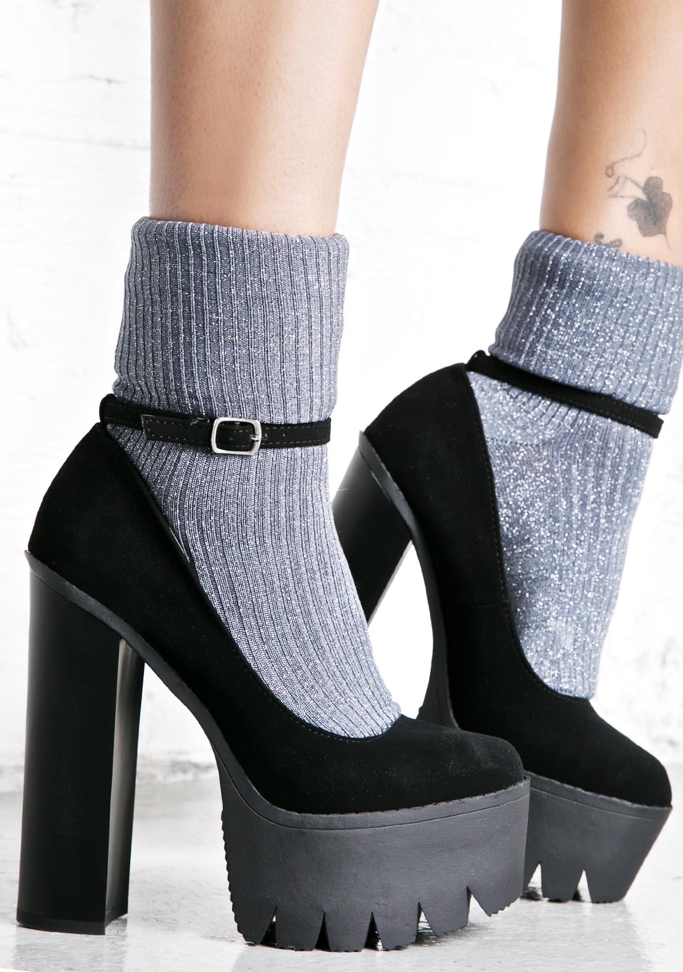 Wednesday Chunky Platforms Heels | Dolls Kill