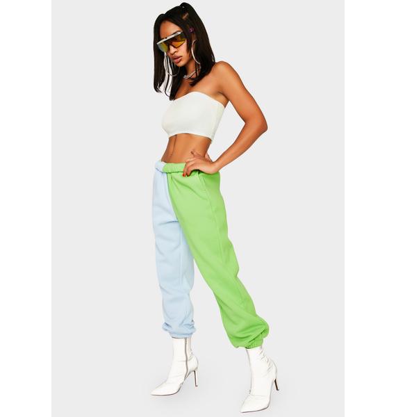 lime sweatpants