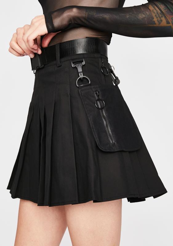 utility black skirt