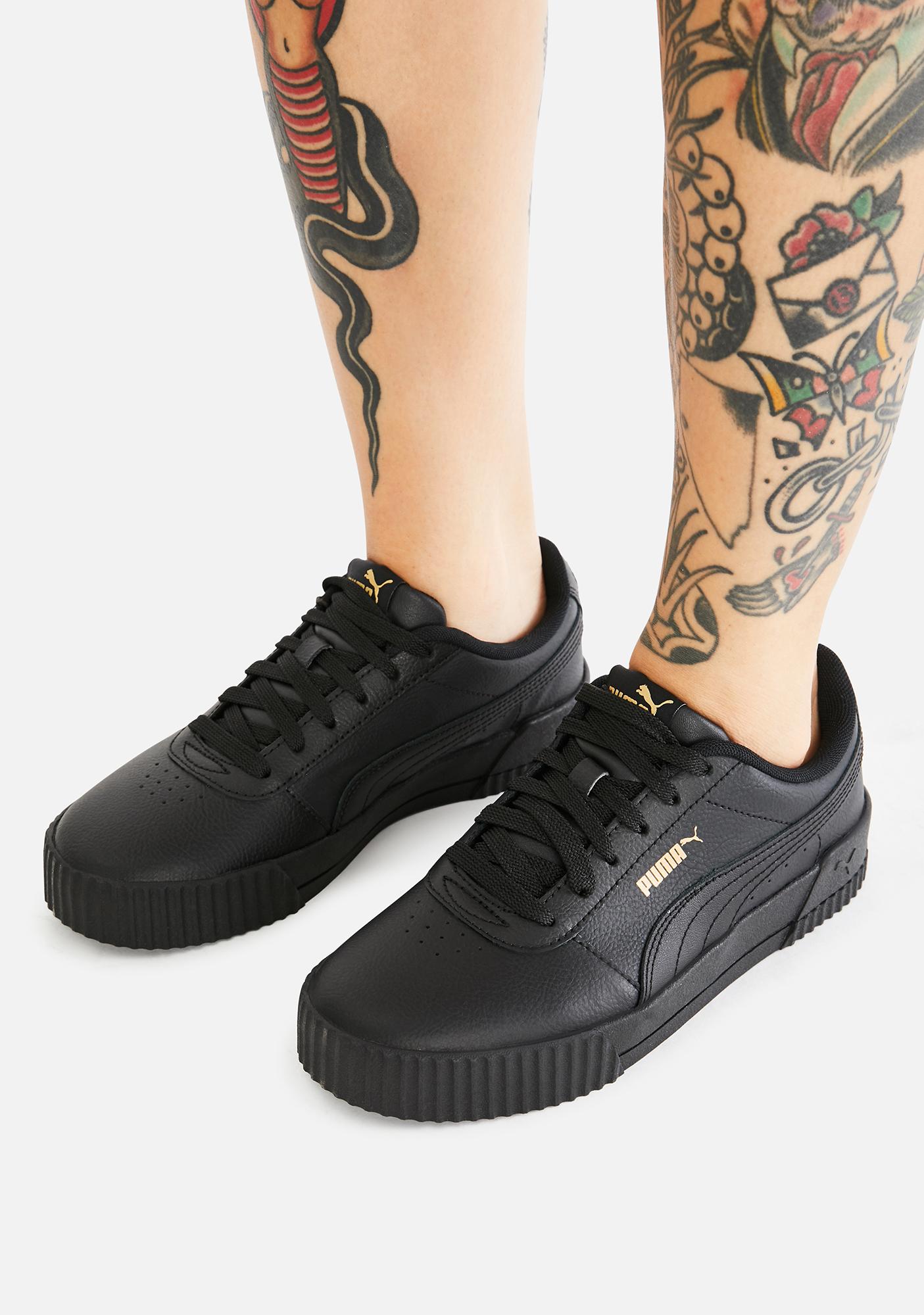 puma sneakers all black