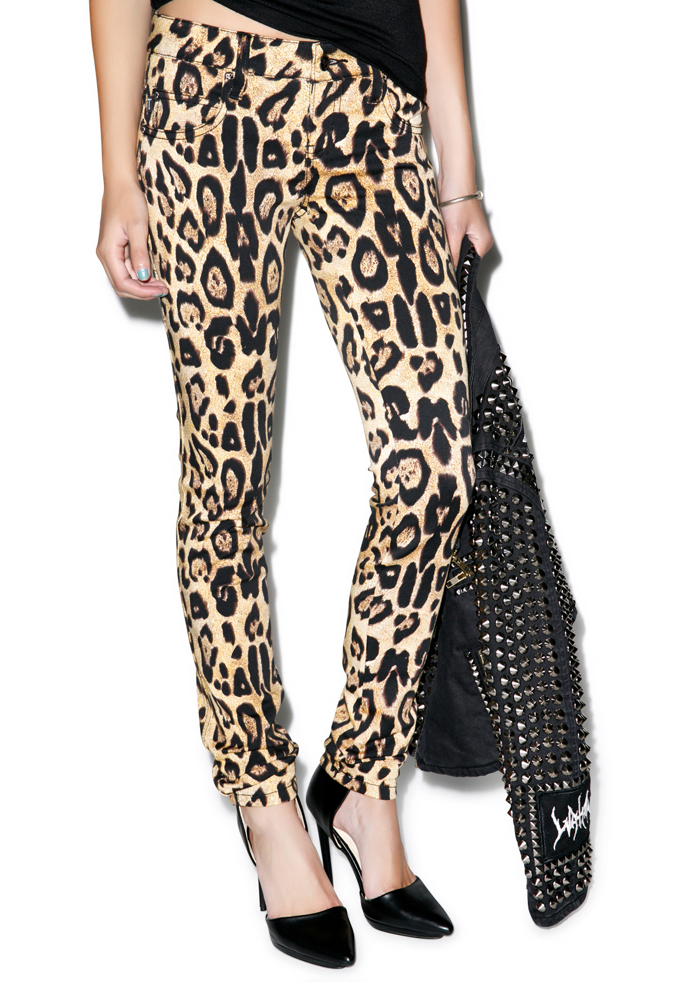 pink leopard jeans