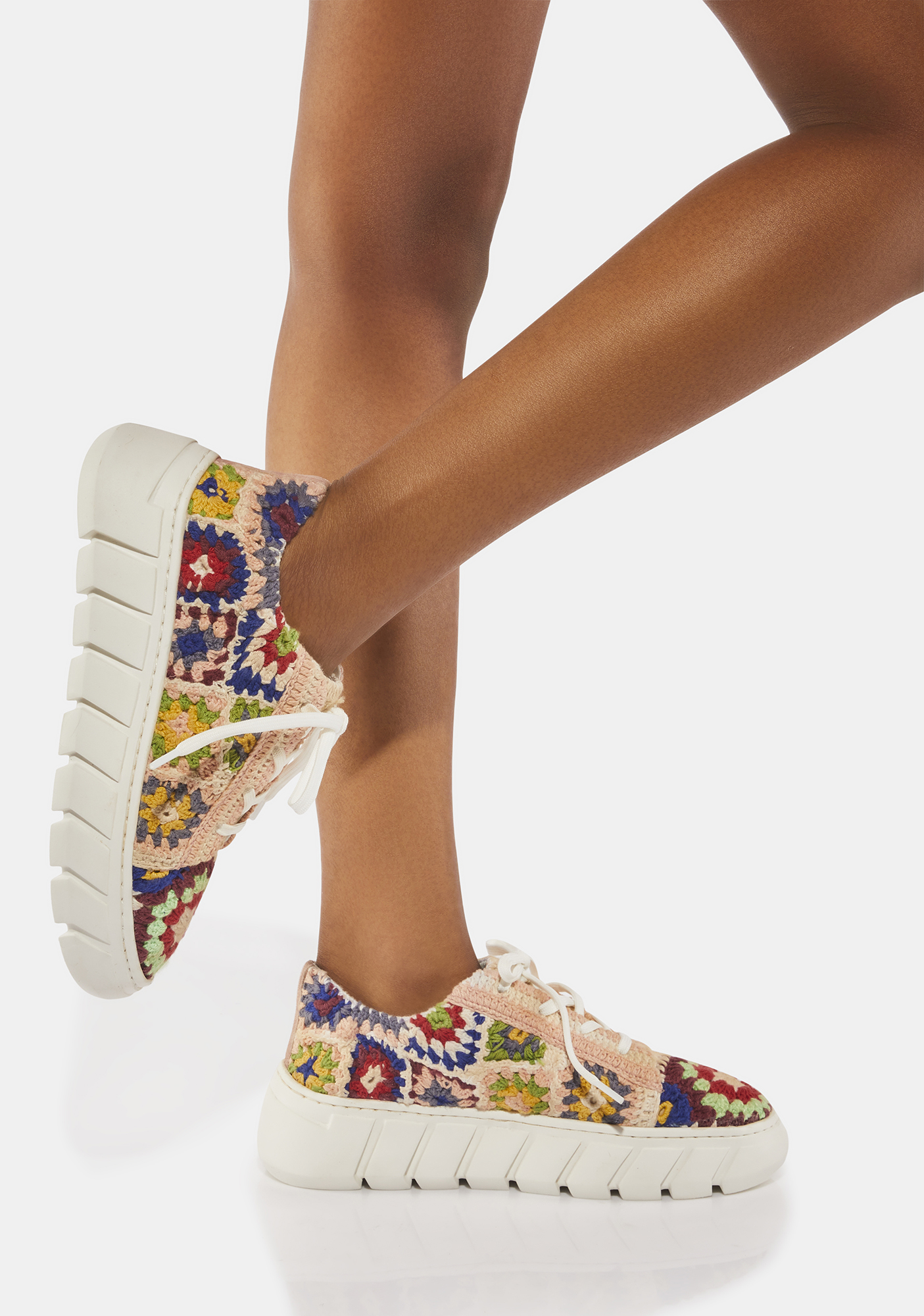 Free People Catch Me If You Can Crochet Sneakers Dolls Kill