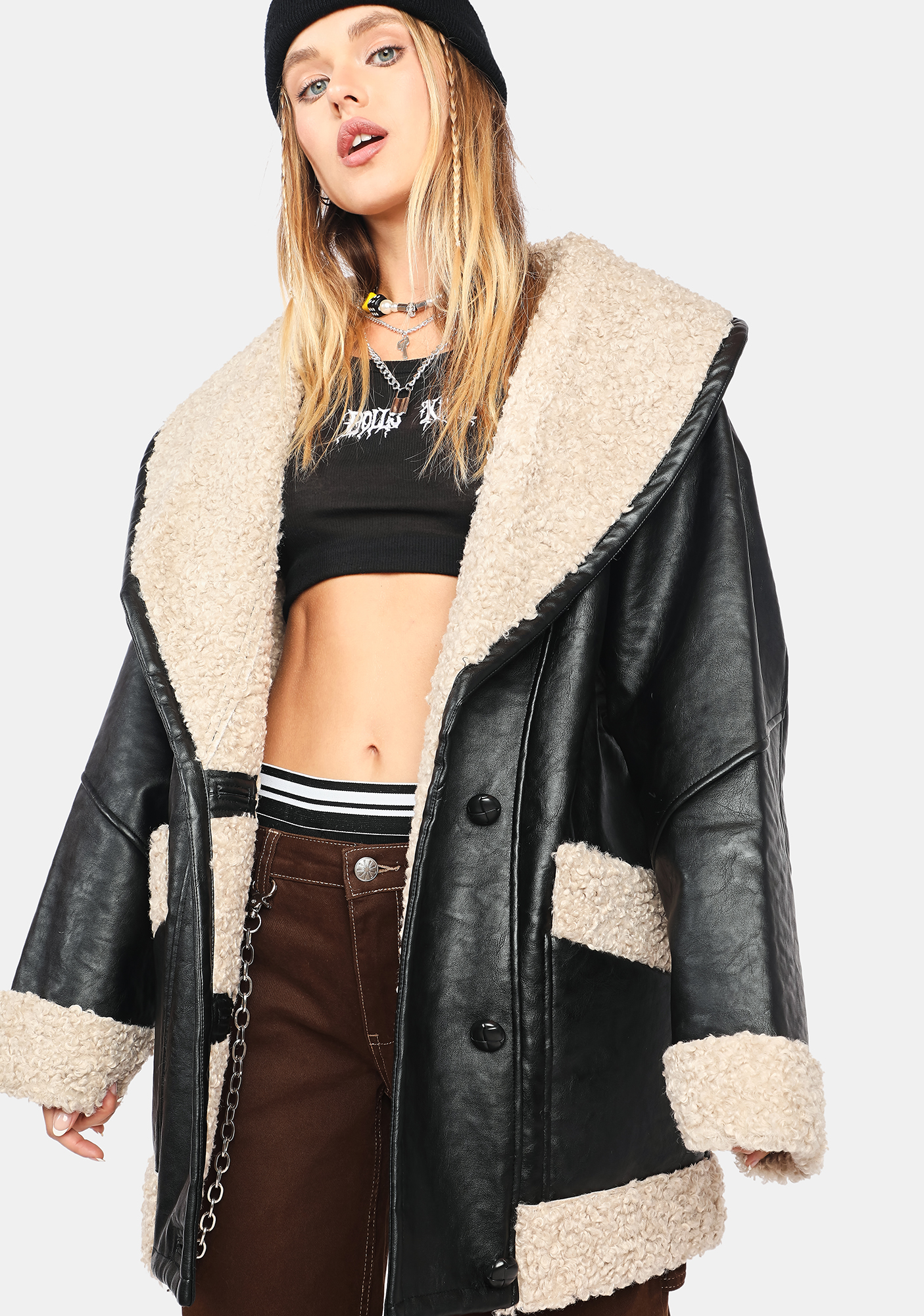 vegan shearling jacket