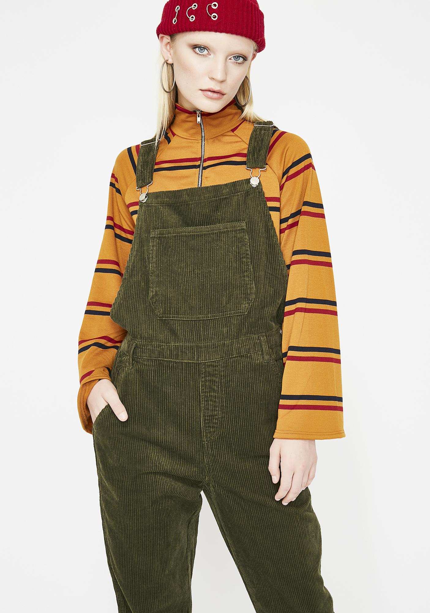 green corduroy jumpsuit