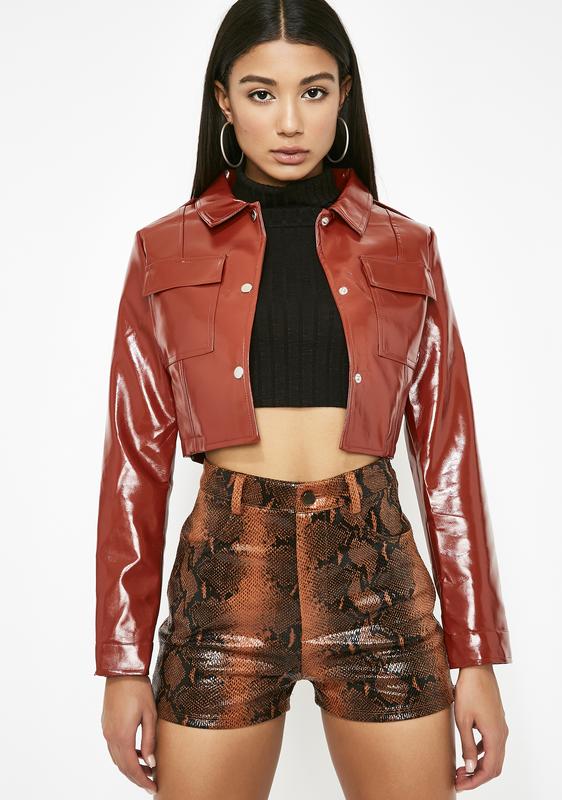 vinyl trucker jacket