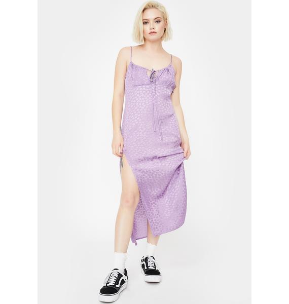 lavender midi dress