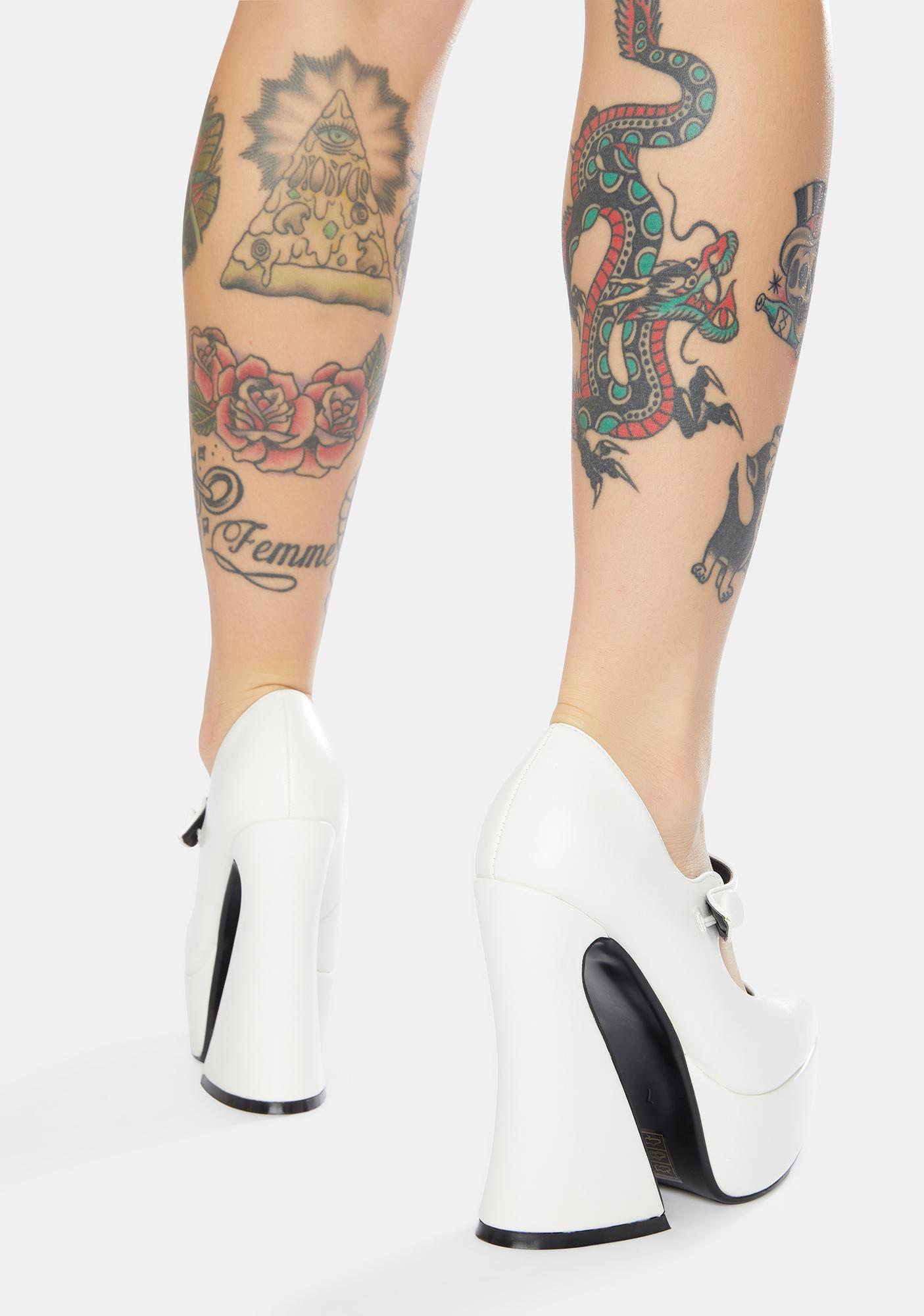 lamoda patent entering paradise platform heels