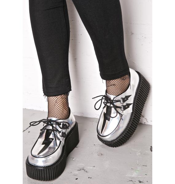 Demonia Space Sprite Holographic Creepers Dolls Kill