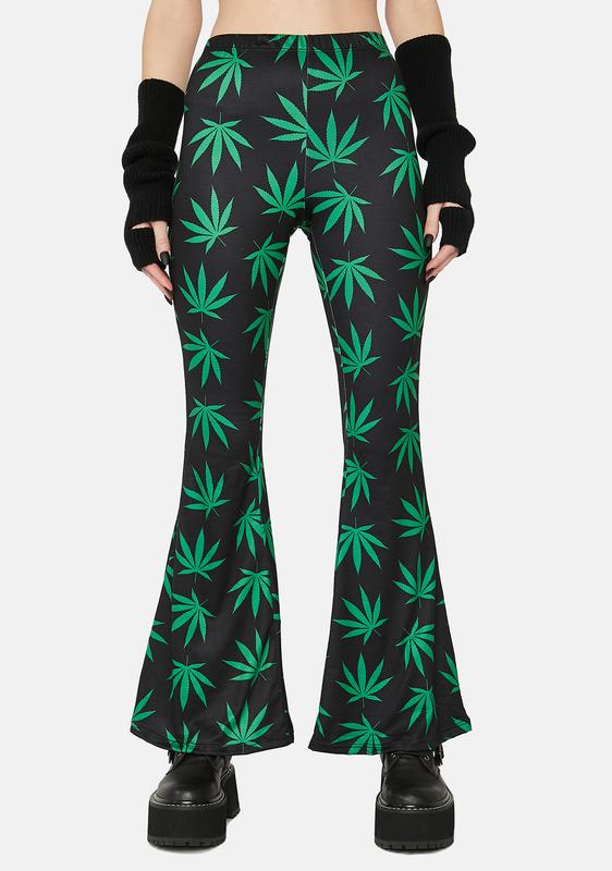 green flame jeans