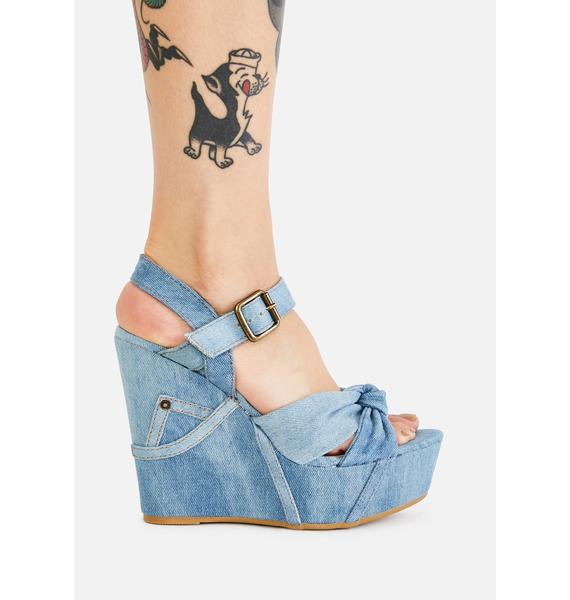 denim wedge heel shoes