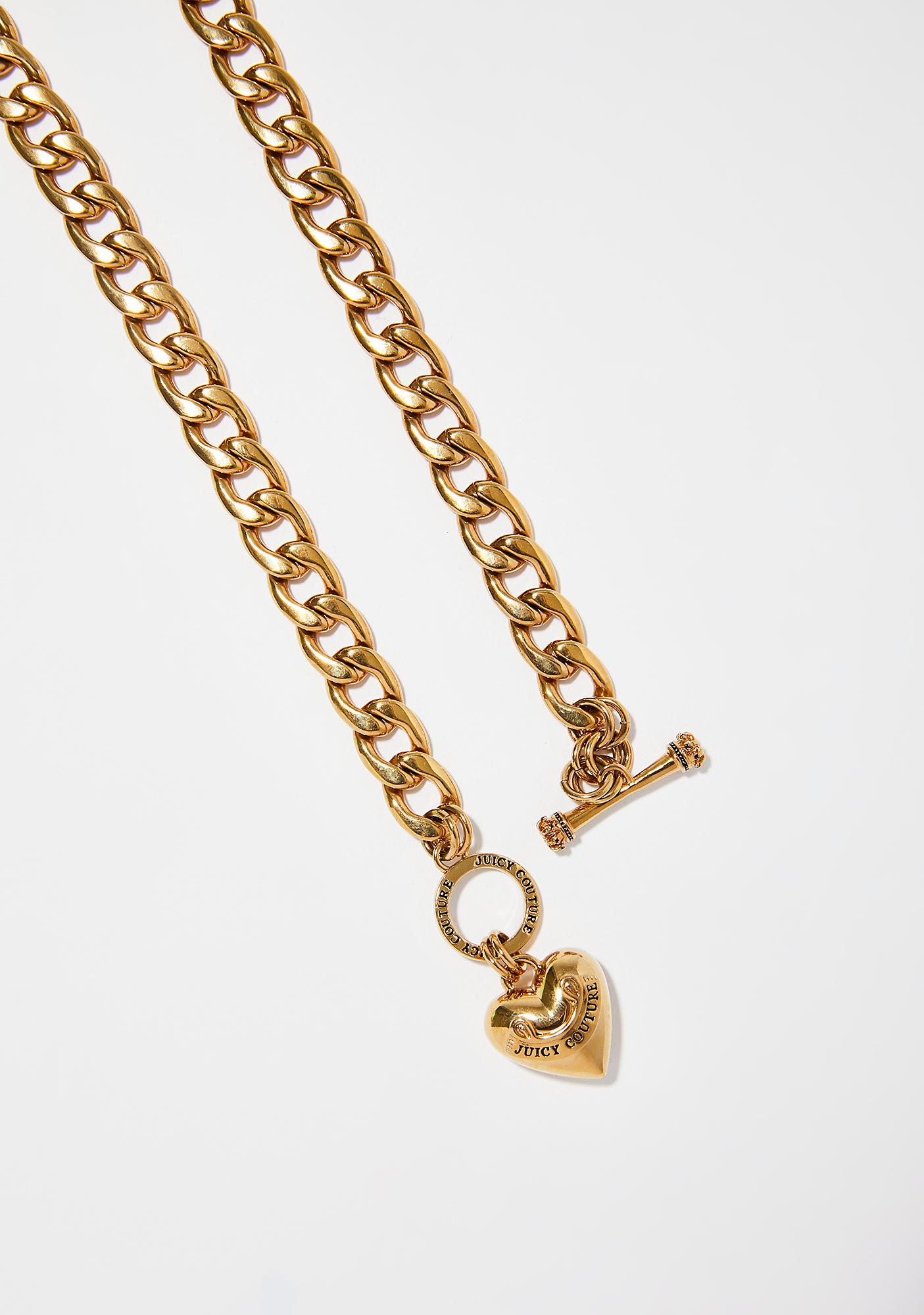 JUICY COUTURE Banner Heart Starter Necklace | Dolls Kill