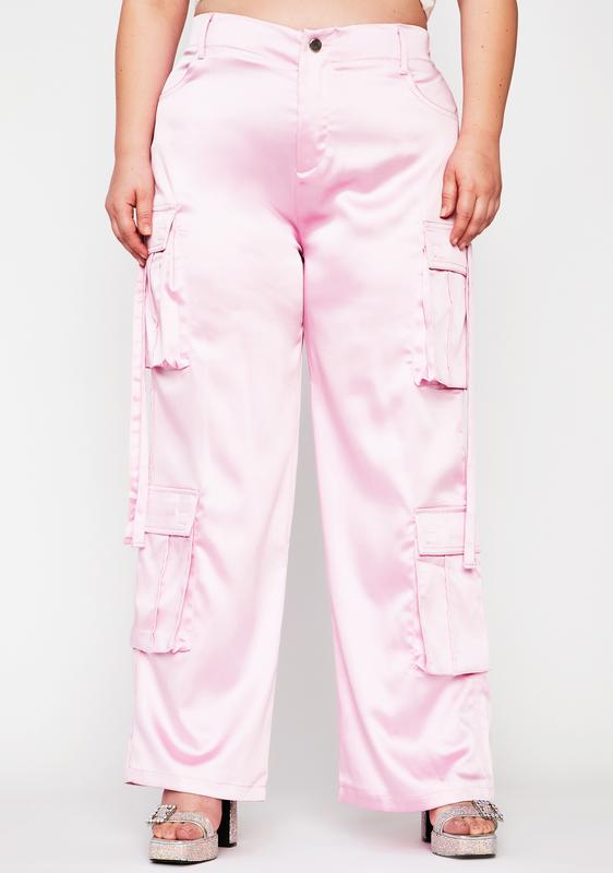 plus size pink cargo pants