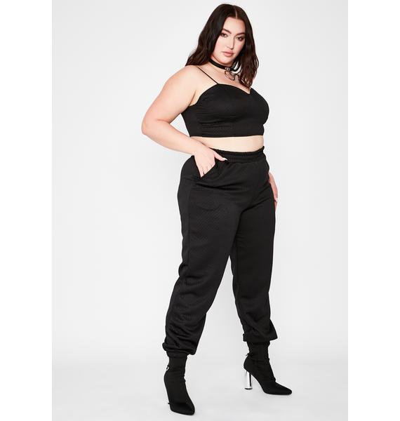 simplicity crop top jogger set