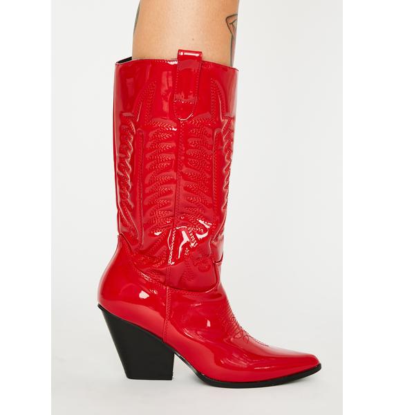 red bottom cowgirl boots