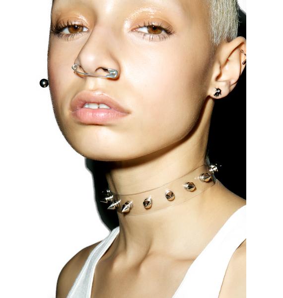 Clearly Spiked Choker | Dolls Kill