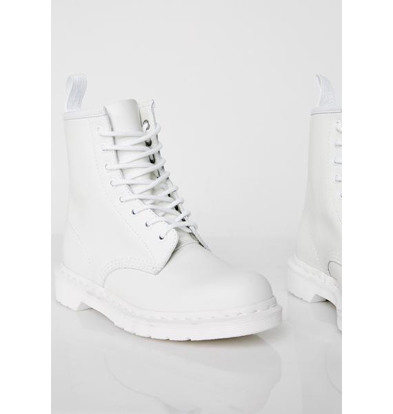 dr martens 1460 mono smooth white