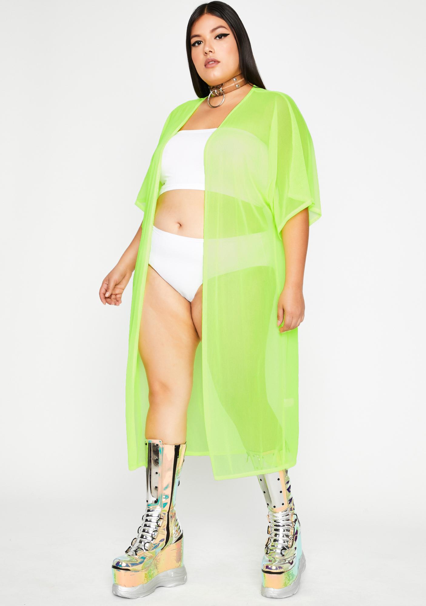 plus size neon cover up