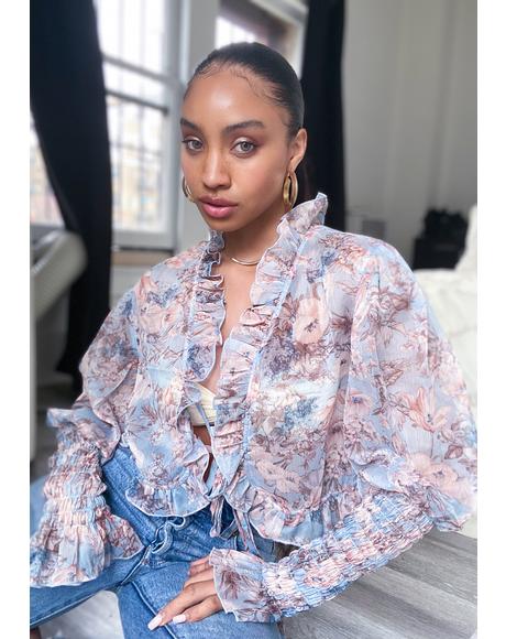 Blue Dreamz Chiffon Top