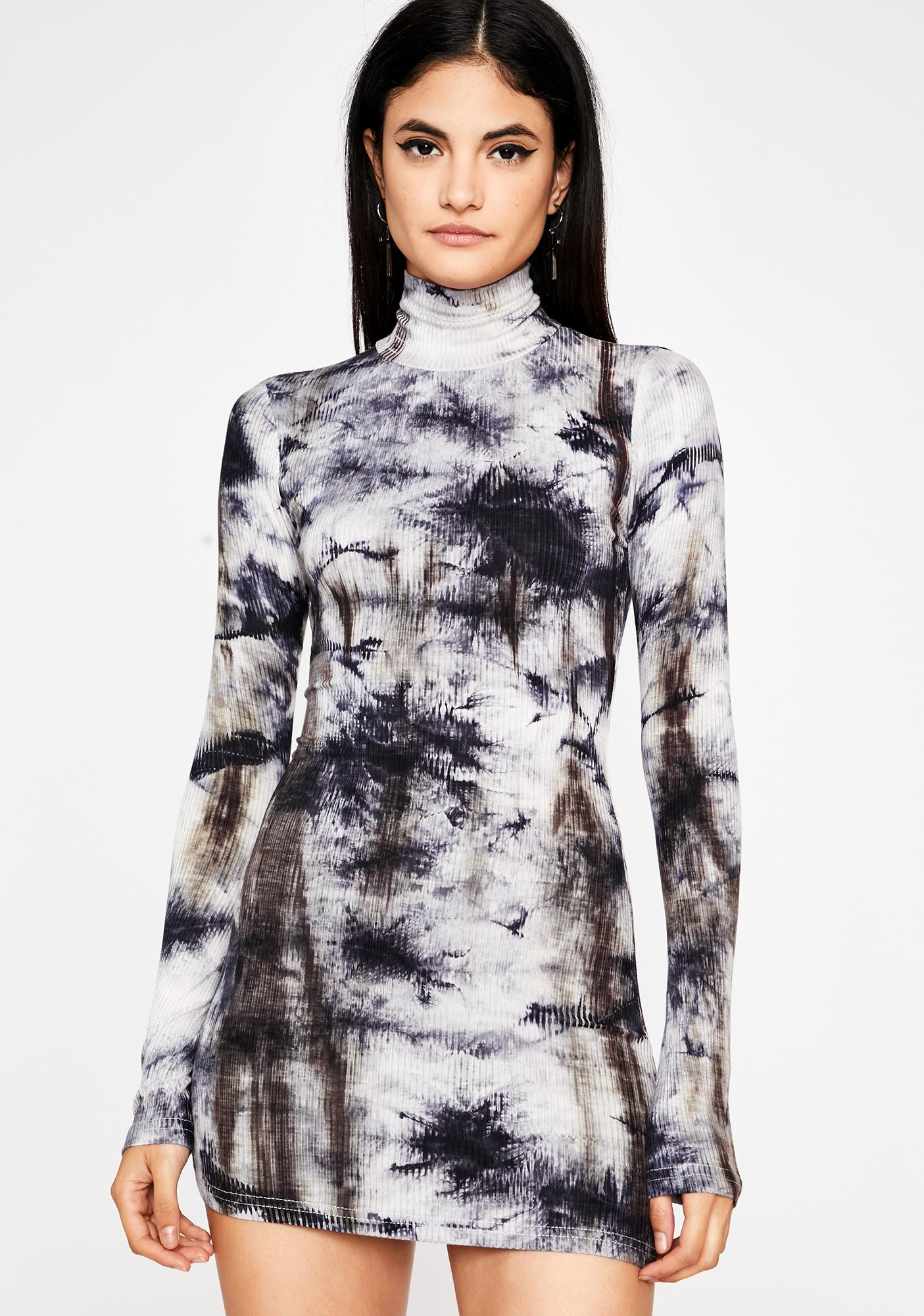 tie dye dress long sleeve