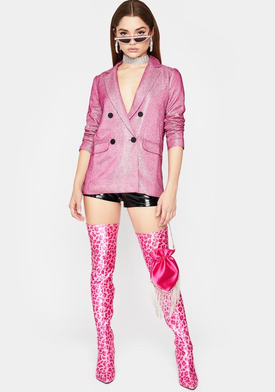 pink sparkly blazer