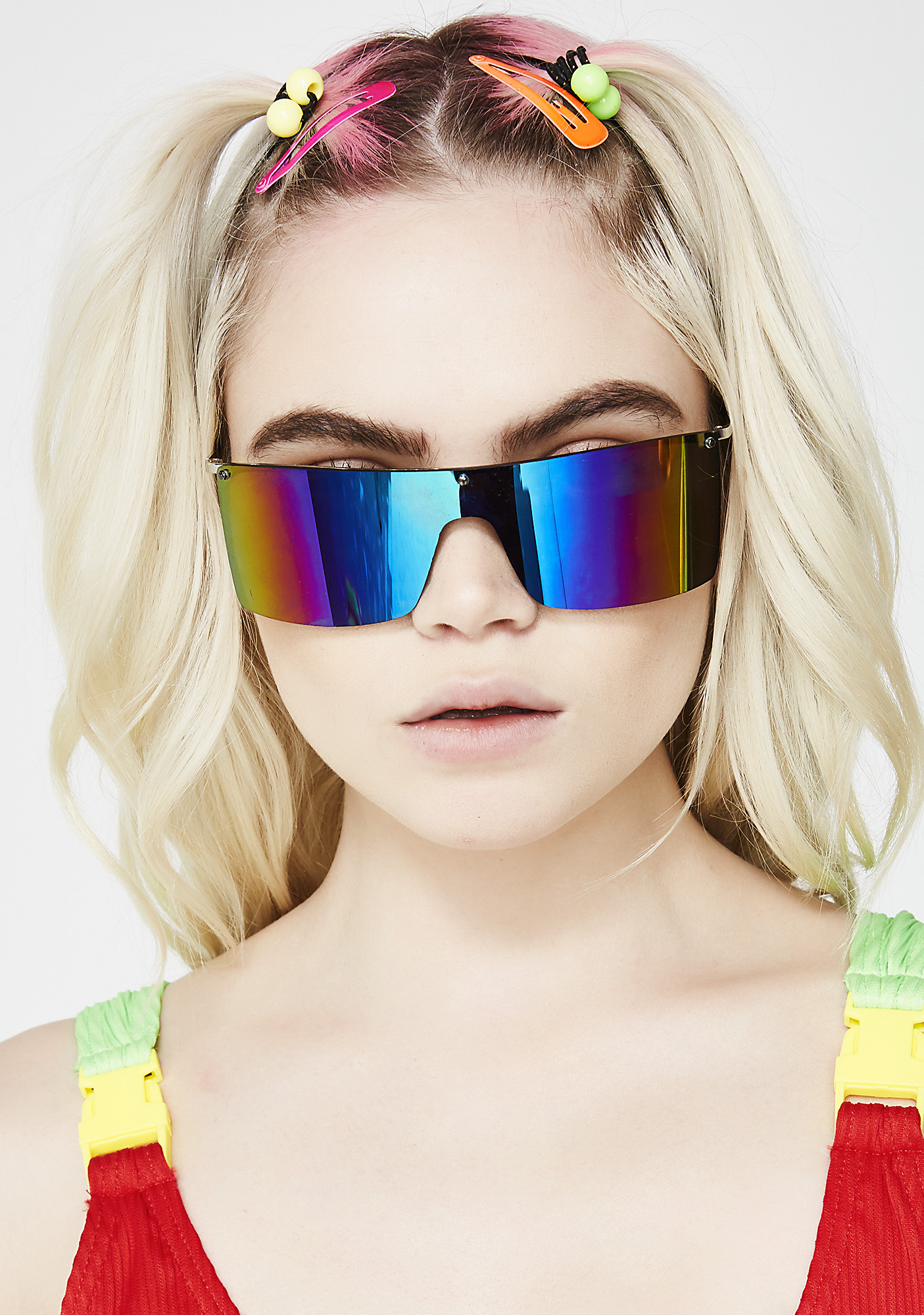 rainbow mirrored sunglasses