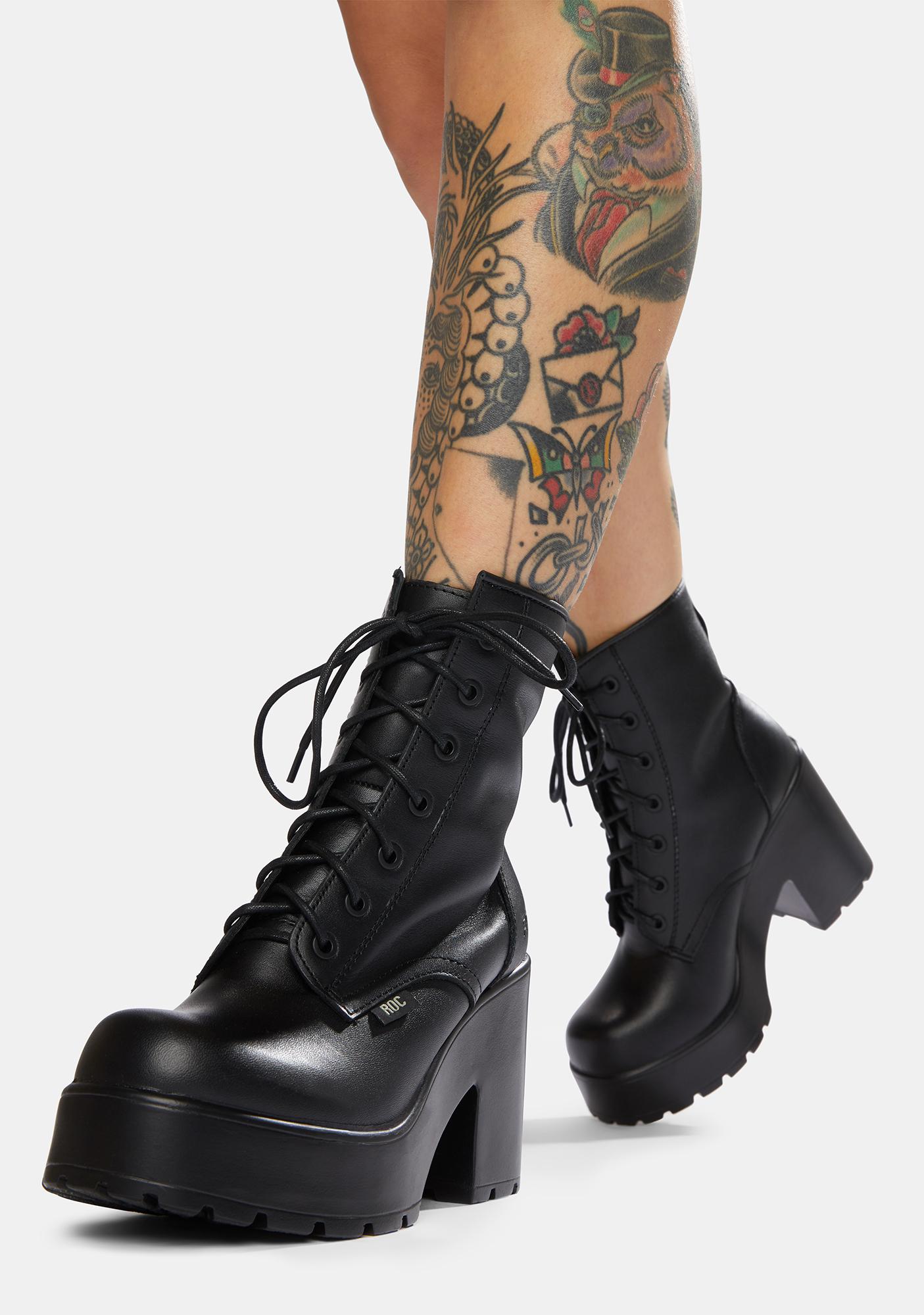 black lace up boots australia