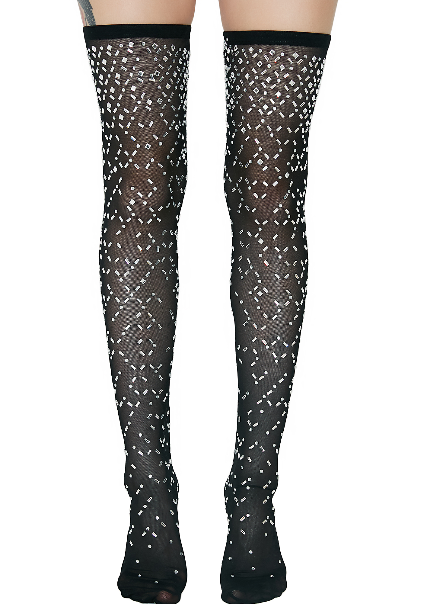 Jeweled Thigh High Stockings | Dolls Kill