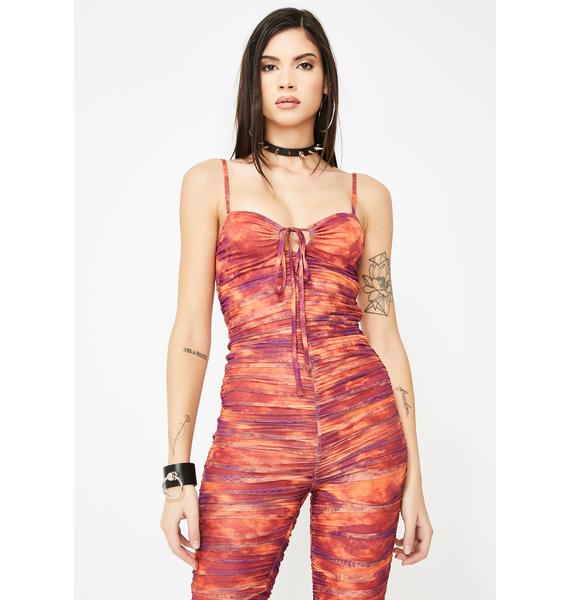 i am gia brown tie dye dress