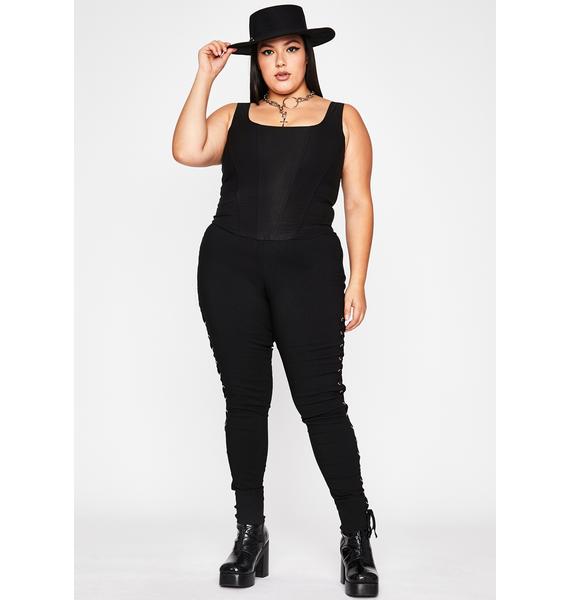 Plus Size Black Corset Bodycon Tank Top Dolls Kill