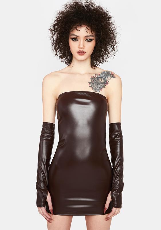 dolls kill latex dress