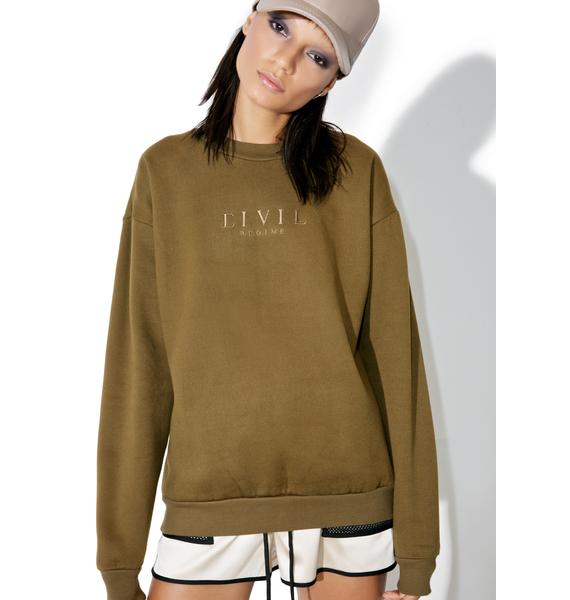 Civil Clothing Embroidered Crewneck Sweatshirt Dolls Kill